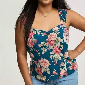 torrid Challis Smocked Top